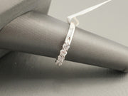 14K White Gold Diamond Wedding Band Ring, alternate view 6