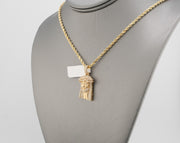 14K Gold Diamonds Jesus Pendant