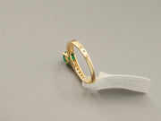 14K Gold Emerald CZ Ring, alternate view 6