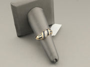 14K Gold Blue Sapphires and Diamond Accents Ring, alternate view 4