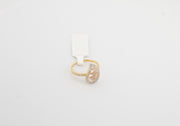 18K Yellow Rose Gold CZ Paisley Drop Ring, alternate view 4
