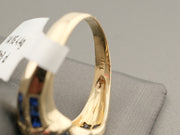 14K Gold Blue Sapphires and Diamond Accents Ring, alternate view 7