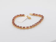 14K Gold Red Gemstones Gold Bracelet, alternate view 8