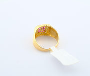 14K Yellow Gold Rubies Diamonds Ring, alternate view 8