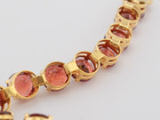 14K Gold Red Gemstones Gold Bracelet, alternate view 2