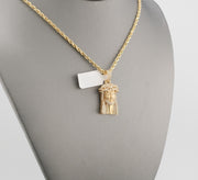 14K Gold Diamonds Jesus Pendant, alternate view 6