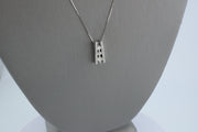 14K White Gold Diamond Pendant Necklace, alternate view 2