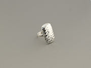 Sterling Silver Hammered Style Oversize Ring, alternate view 3