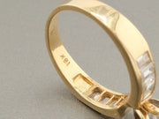 18K Gold CZ Wedding Ring, alternate view 7