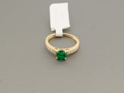 14K Gold Emerald CZ Ring, alternate view 8