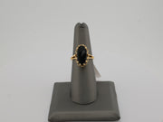 14K Gold Oval Onyx Ring