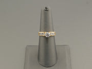 18K Gold CZ Wedding Ring