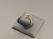 14K Gold Diamond Square Wedding Ring, alternate view 4