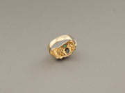 14K Gold Sapphire Emerald Ruby Diamonds Vintage Ring, alternate view 4