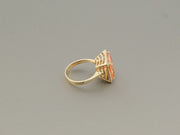 14K Gold CZ Champagne Stone Ring, alternate view 6