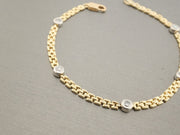 14K Gold Diamonds Panther Link Bracelet, alternate view 3