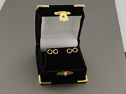 18K Gold Infinity Stud Earrings