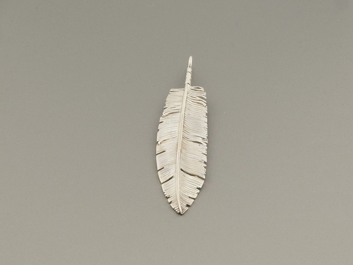 Aileyan Sterling Silver Feather Pendant
