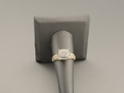 14K Gold Diamond Square Wedding Ring
